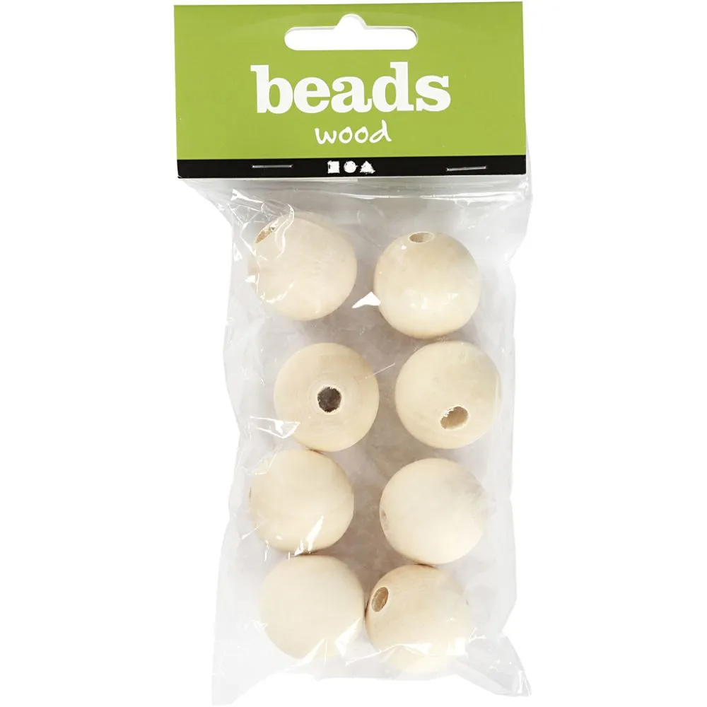 Wooden Beads 4.5 mm - 8 pcs