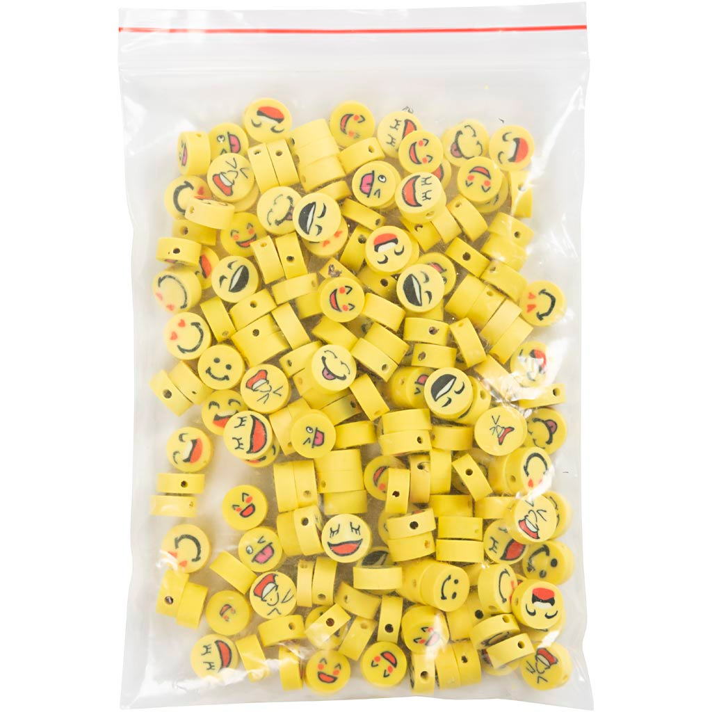 Beads - Smiley Faces, 200 pcs