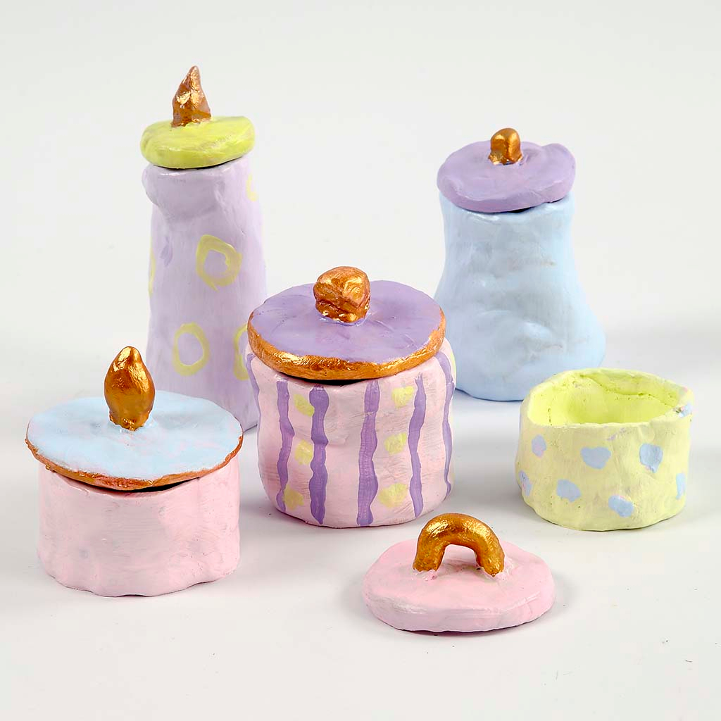 DIY Jars of Self-Hardening Clay