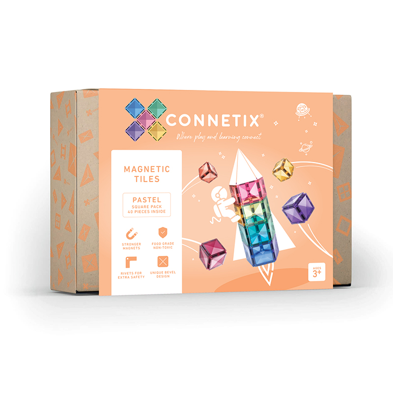 CONNETIX | Pastel Square Pack, 40 pcs