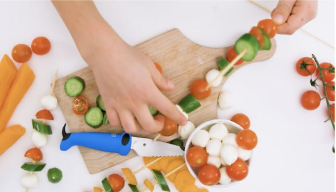 Kitchen Knife Set for Kids - Green/Blue