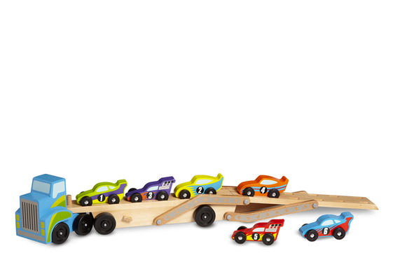 Mega Race Car Carrier with 6 Race Cars