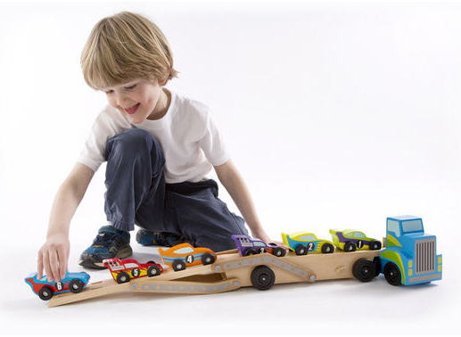Mega Race Car Carrier with 6 Race Cars