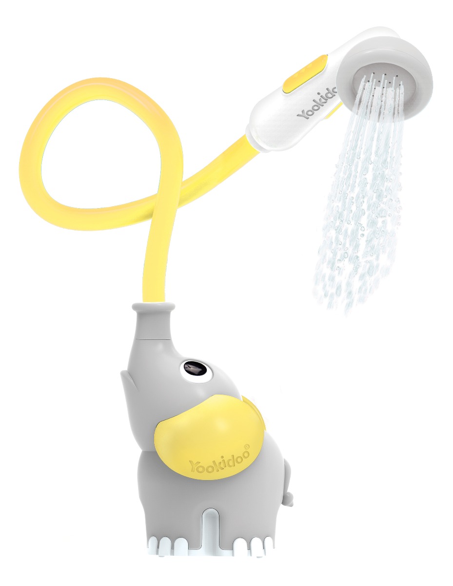 Elephant Battery-Powered Baby Shower Set, Yellow