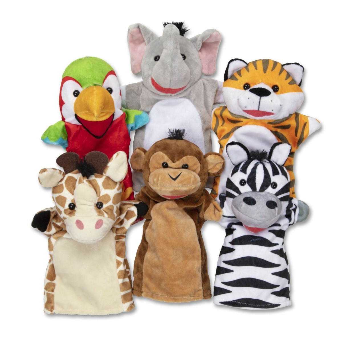 Hand Puppets - Safari Friends, 6 pcs