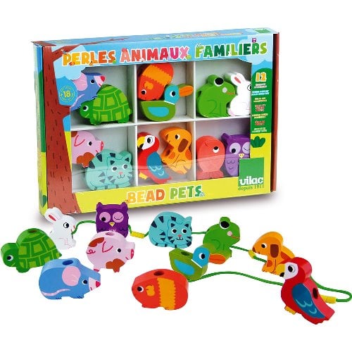 Wooden Lacing Beads for Babies - Animals