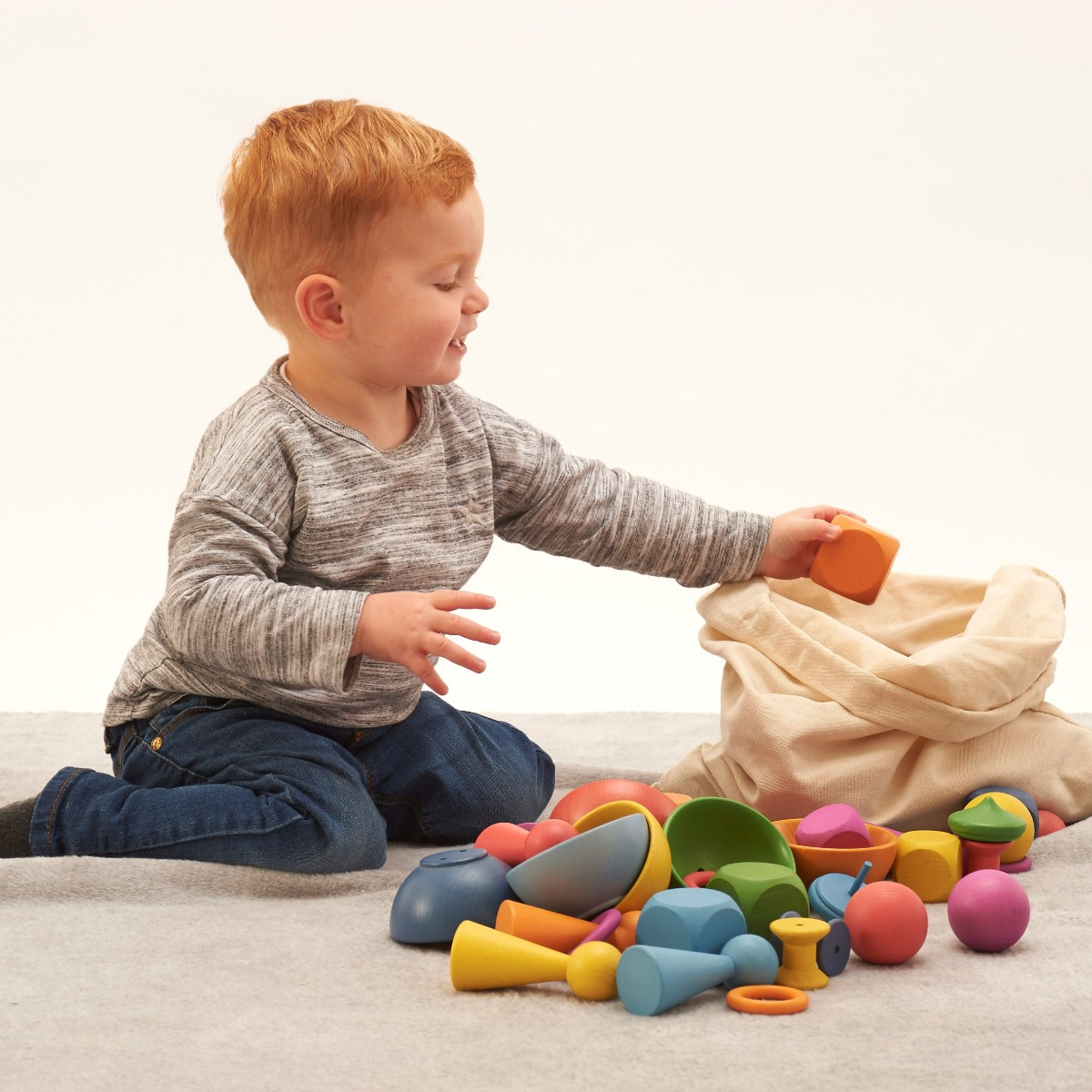 Montessori Rainbow Wooden Super Set, 84 pcs