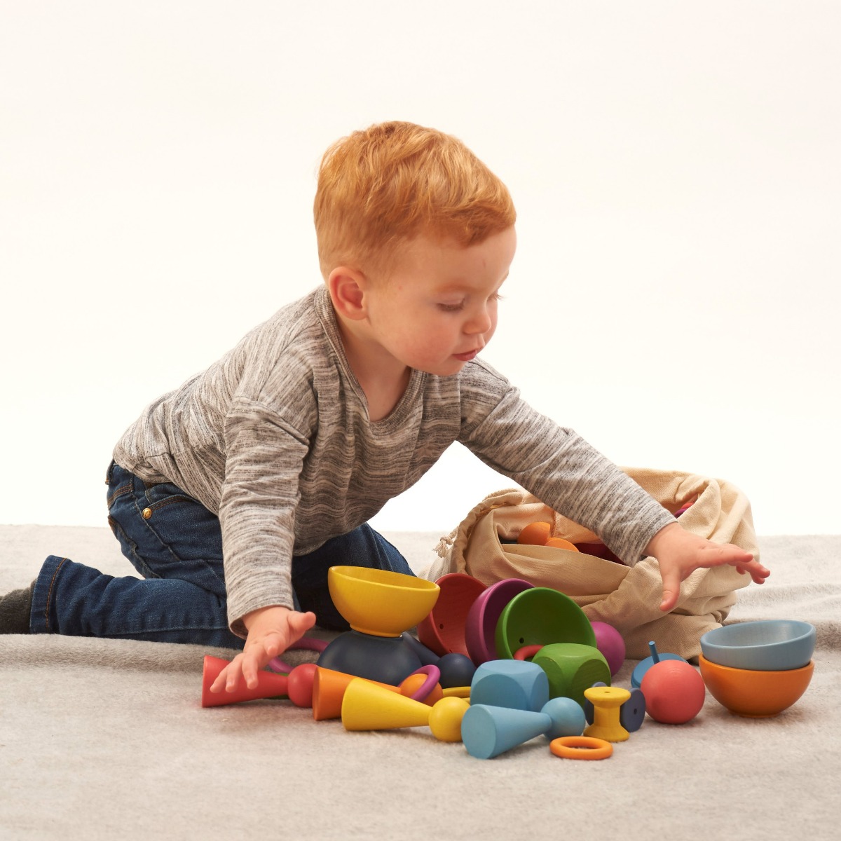 Montessori Rainbow Wooden Super Set, 84 pcs