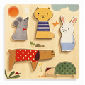Woodypets Puzzle/Stacking Game with 5 pcs thumbnail