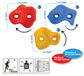 Climbing Holds - Multicolour excl. Screws, 12 pcs thumbnail