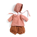 Pomea Doll Clothes - Bonnet Outfit, Peach thumbnail