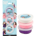 Foam Clay 3x14 gr - Glitter/Metallic Pink thumbnail