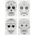 Shrink Plastic with Designs - Skulls, 4 sheets thumbnail