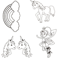Shrink Plastic with Designs - Unicorns, 4 sheets thumbnail