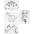 Shrink Plastic with Designs - Unicorns, 4 sheets thumbnail