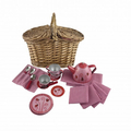 Tea Set in Wicker Basket - Ladybugs thumbnail