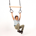 Trapeze Swing with Rings - Anthracite (Black Rope) thumbnail