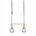 Trapeze Swing with Rings - Anthracite (Black Rope) thumbnail