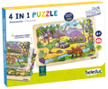 4-in-1 Puzzle with 45 pcs - Dinosaurs thumbnail