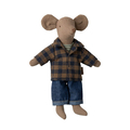 Maileg Mouse - Papa, Brown Checked Shirt thumbnail