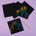 Scratch Art Cards 15 x 15 cm - Rainbow, 100 pcs thumbnail