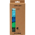 Cotton Yarn - Blue & Green, 5 x 50 m thumbnail