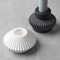 Silicone Mould - Ribbed Candlestick Holders, 2 pcs thumbnail