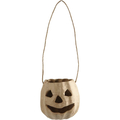 Paper Mache Jack-o-Lantern with Handle H: 8.5 cm thumbnail