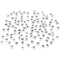 Plastic Beads 25 gr - Letters, Numbers & Hearts thumbnail