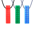 Chew Necklace, Textured Brick Pendant - Extra Firm thumbnail