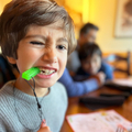 Chew Necklace, Textured Brick Pendant - Extra Firm thumbnail