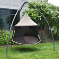 Hammock Tent with Mesh Sides Ø150 cm - Brown thumbnail