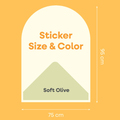 Cleverclixx | Magnetic Wall Sticker, Soft Olive thumbnail