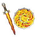 Fantasy Sword & Shield Set - Flames thumbnail