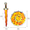 Fantasy Sword & Shield Set - Flames thumbnail