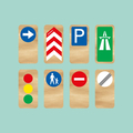 Car Track Accessories - Traffic Signs, 8 pcs thumbnail