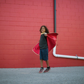 2-in-1 Reversible Cape Gold/Red, Size 5-6 yrs thumbnail