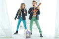 Karaoke Machine with Bluetooth & Lights - White thumbnail