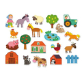 Wooden Magnets Set - Objects and Animals thumbnail