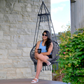 Macramé Hammock Chair - Grey thumbnail