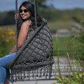 Macramé Hammock Chair - Grey thumbnail