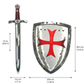 Knight Sword & Shield Set - Templar Knight thumbnail