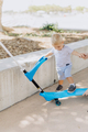 Ookkie Learner Skateboard - Blue thumbnail