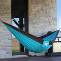Double Portable Hammock (Nylon) - Turquoise thumbnail