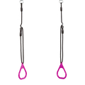 Plastic Gym Rings - Pink (Black Rope) thumbnail