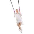 Plastic Gym Rings - Pink (Black Rope) thumbnail