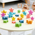 Rainbow Wooden Stars, 21 pcs thumbnail