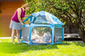 Pop-Up Playpen/Hideaway with Cover - Light Blue thumbnail