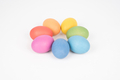 Rainbow Wooden Eggs, 7 pcs thumbnail