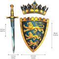 King Sword & Shield Set - Three Lions Crest thumbnail